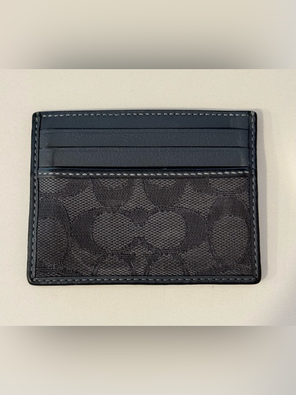 Coach Black Signature Card Case